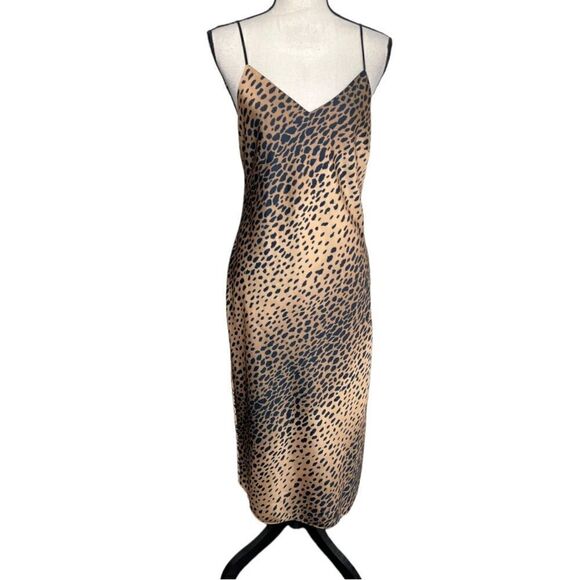 GOOD AMERICAN Leopard Print Slip Dress. Size Small NWT - Picture 2 of 9